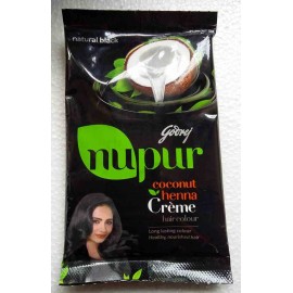 Godrej Nupur Coconut Henna CrÃ¨me Hair Colour- Natural Black 1 pk