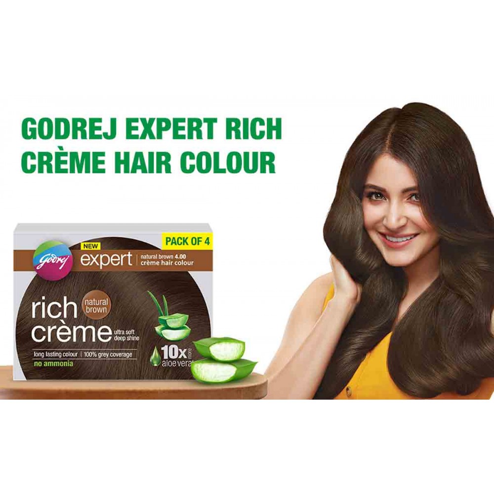 Godrej Expert Rich CrÃ¨me Hair Colour Honey Brown 5.34 1 pc