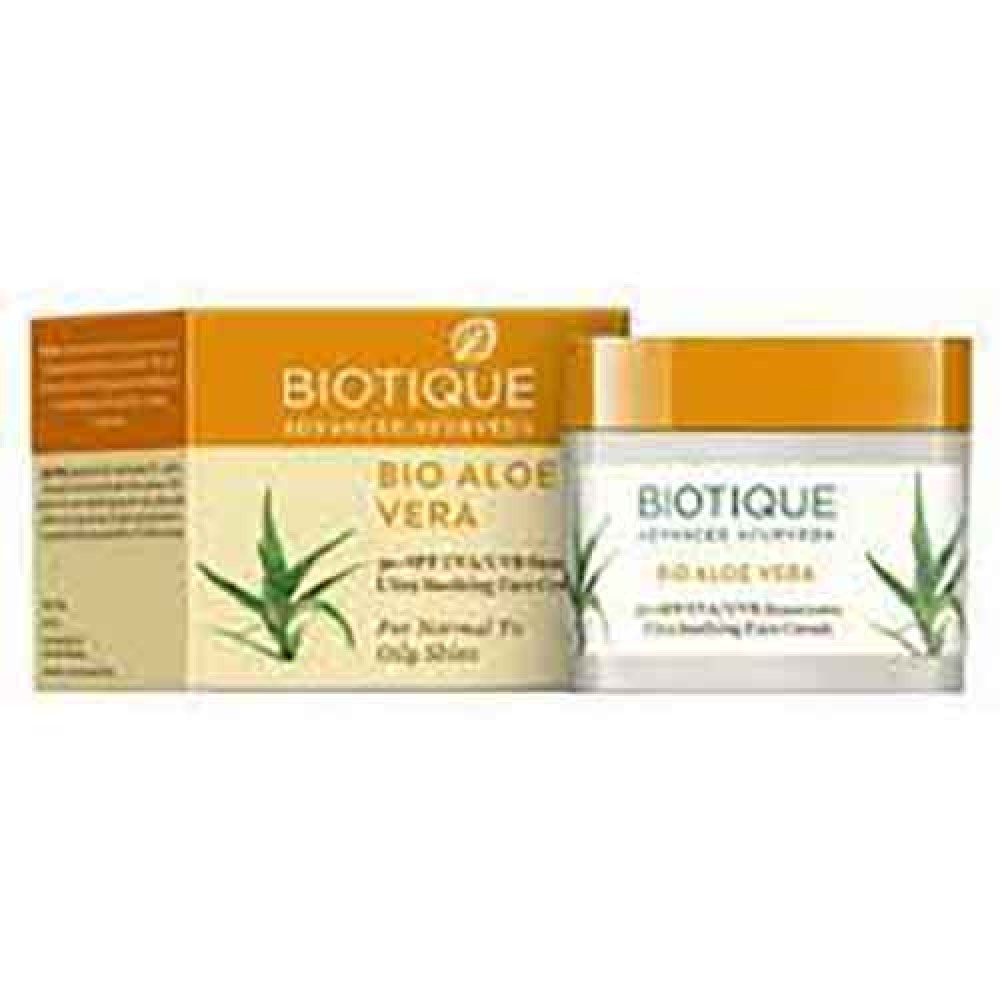 Biotique Bio Aloevera 30+ SPF UVA/UVB Sunscreen Ultra Soothing Face Cream  