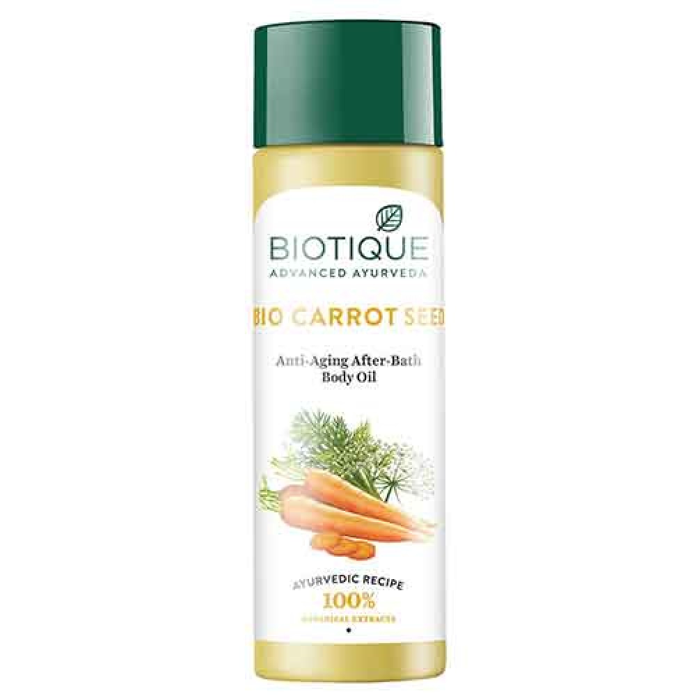 Biotique Bio Carrot Seed Anti Aging After Bath Body Oil  120 ml 