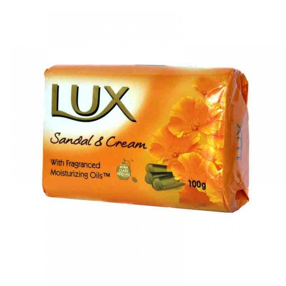 Lux Sandal & Cream With Fragrance Moisurizing Oils 100 gm