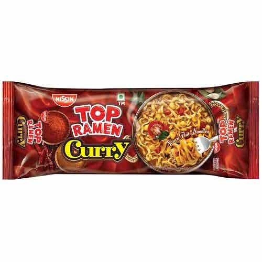 Nissin Top Ramen Curry Saucy Flat Noodles 280 gm  