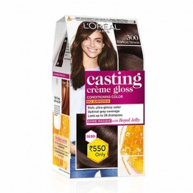 Loreal Paris Casting Creme Gloss Hair Color 300 Darkest Brown 1 pc