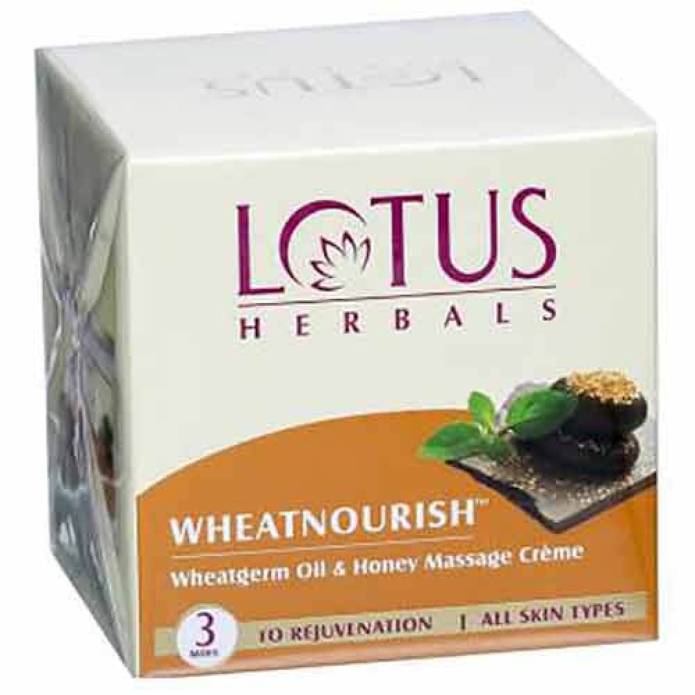 Lotus Herbals Wheatnourish Wheatgerm Oil & Honey Massage Creme 50 gm