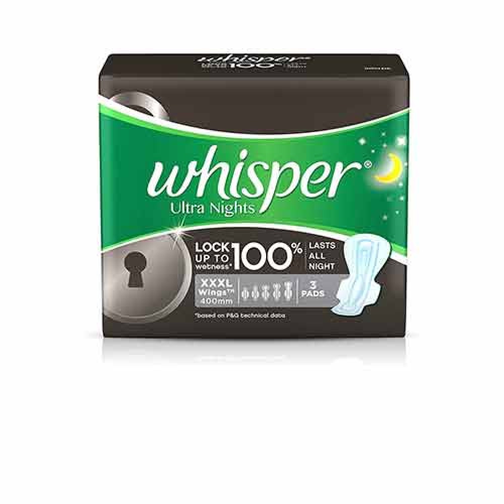 Whisper Ultra Night Xxxl Wings 3 Pads