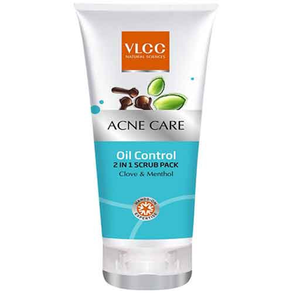 VLCC Acne Care Oil Control 2 in 1 Scrub Pack 50 gm